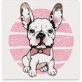 thumbnail image 1 of GZHJMY Square Drink Coasters, 1 Pcs French Bulldog with Bow Absorbent Ceramic Coffee Coasters for Drinks with Cork Base Housewarming Gift for Home Decor, 1 of 6
