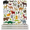 thumbnail image 1 of GZHJMY Square Drink Coasters, 4 Pcs Animals Pattern Absorbent Ceramic Coffee Coasters for Drinks with Cork Base Housewarming Gift for Home Decor, 1 of 6