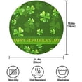 thumbnail image 1 of GZHJMY St Patrick's Day Clover Round Placemasts Set of 6, Non-Slip Heat Resistant Place Mats Washable Kitchen Dining Table Mats, 15.4", 1 of 5