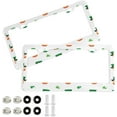 thumbnail image 1 of GZHJMY St. Patrick's Day Gnome License Plate Frames, License Plate Covers, 2 Packs Universal Aluminum Tag Frame with 2 Holes & Screw Caps Car Tags, Elliptical Hole Decorative, 1 of 7