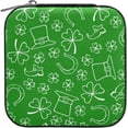 thumbnail image 1 of GZHJMY St. Patrick's Day Hats Clover Mini Jewelry Box, Portable Leather Travel Small Jewelry Organizer Case for Earring, Necklace, Rings, Bracelets, 1 of 7