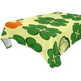 thumbnail image 1 of GZHJMY St. Patrick's Day Hats Clover Tablecloth, Rectangle Waterproof Washable Polyester Table Cover for Picnic Dinner Holiday Party Decor, 60 x 90 Inch, 1 of 7