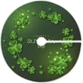 thumbnail image 1 of GZHJMY St. Patrick's Day Tree Skirt Home Decoration Large Round Lucky Clover Christmas Tree Skirt for Holiday Party Home Christmas Day Ornaments 36", 1 of 6