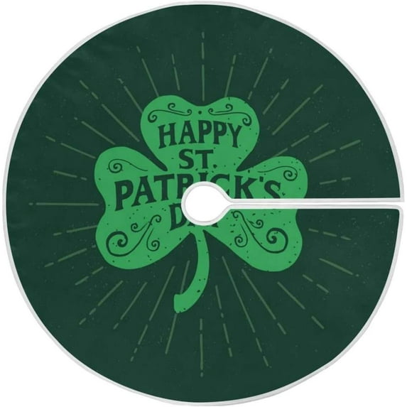 GZHJMY St. Patricks Christmas Tree Skirt Home Decoration Large Round Christmas Tree Skirt for Holiday Party Home Christmas Day Ornaments, 47.2"
