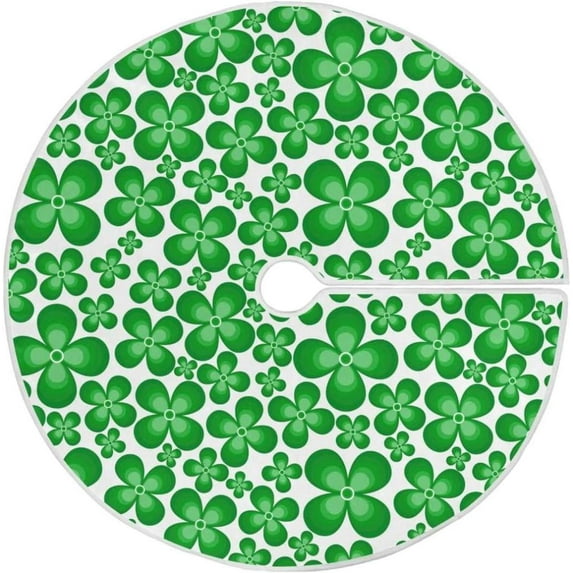GZHJMY St. Patricks Christmas Tree Skirt Home Decoration Large Round Christmas Tree Skirt for Holiday Party Home Christmas Day Ornaments, 47.2"