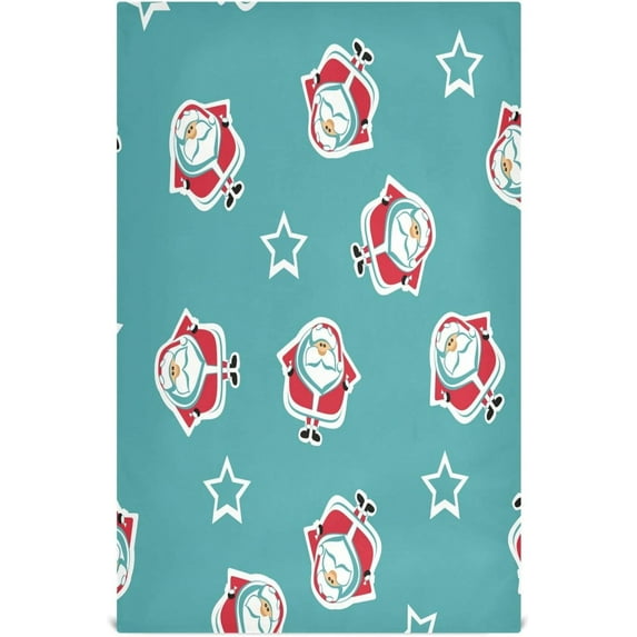 GZHJMY Star Santa Kitchen Dish Towel Set, Drying Kitchen Towels Tea Towels Gift Set for Drying Cleaning Cooking Baking 1Pcs