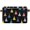 thumbnail image 1 of GZHJMY Storage Basket Christmas Tree Black Foldable Canvas Laundry Baskets Bin Waterproof Inner Layer with Sturdy Handles for Toy Nursery Blanket Clothes 1 Pack, 1 of 7
