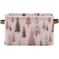 thumbnail image 1 of GZHJMY Storage Basket Christmas Tree Pink Foldable Canvas Laundry Baskets Bin Waterproof Inner Layer with Sturdy Handles for Toy Nursery Blanket Clothes 2 Pack, 1 of 7