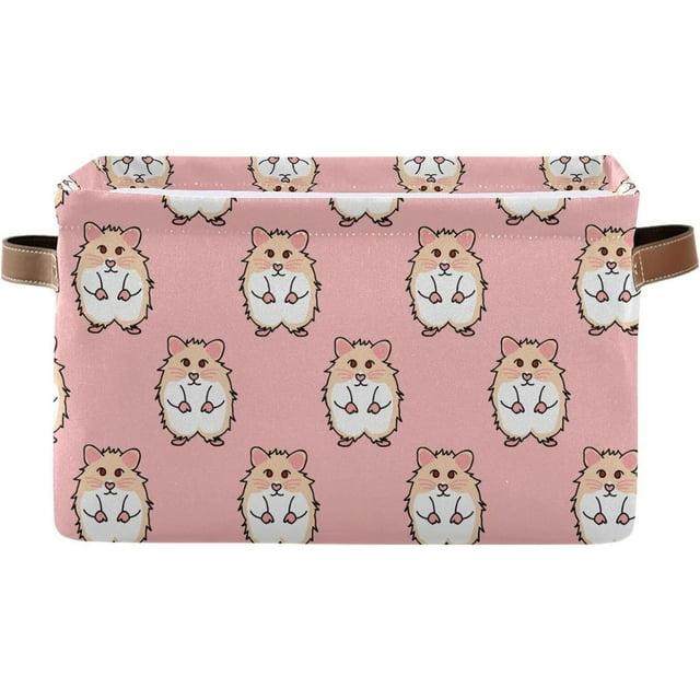GZHJMY Storage Basket Cute Hamsters Storage Bin with Handle , Large