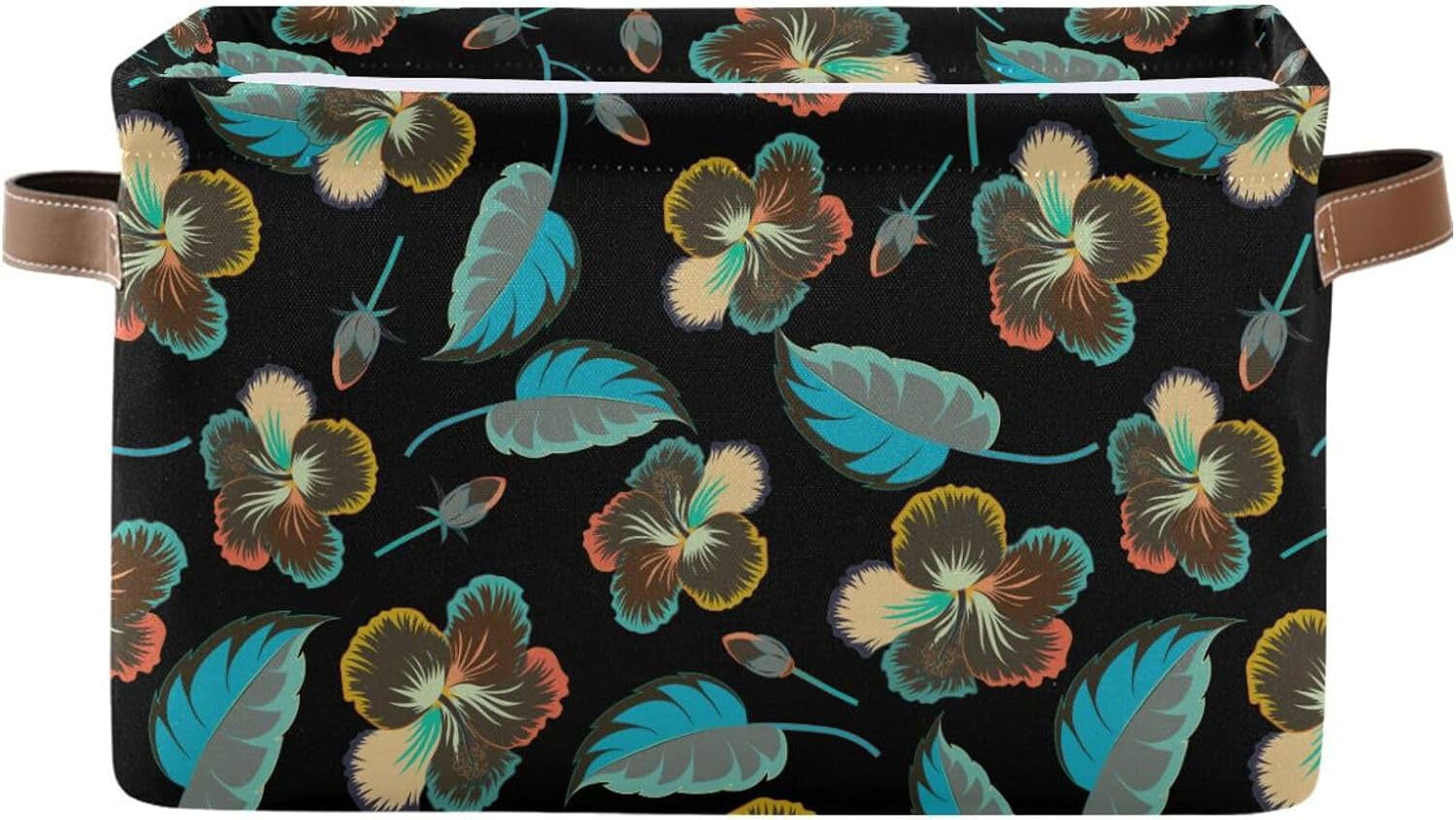 Red And White Hibiscus Flowers Hawaiian Print Laundry Basket