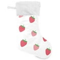 thumbnail image 1 of GZHJMY Strawberry Christmas Stocking, Personalized Large Candy Stocking Hanging Gift, Xmas Stockings Decoration for Family Holiday Party Ornaments Decor Fireplace, 1 of 7