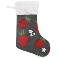 thumbnail image 1 of GZHJMY Strawberry Christmas Stocking, Personalized Large Candy Stocking Hanging Gift, Xmas Stockings Decoration for Family Holiday Party Ornaments Decor Fireplace, 1 of 7