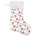 thumbnail image 1 of GZHJMY Strawberry Christmas Stocking, Personalized Large Candy Stocking Hanging Gift, Xmas Stockings Decoration for Family Holiday Party Ornaments Decor Fireplace, 1 of 7