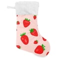 thumbnail image 1 of GZHJMY Strawberry Christmas Stocking, Personalized Large Candy Stocking Hanging Gift, Xmas Stockings Decoration for Family Holiday Party Ornaments Decor Fireplace, 1 of 7