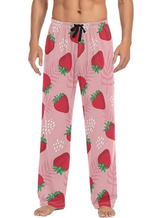 Sweet Strawberry Women's Pajama Pants Casual Sleepwear Drawstring