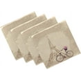 thumbnail image 1 of GZHJMY Stylish Romantic Paris Eiffel Tower Bicycle Cloth Napkins, Set of 4 20 x 20 Inch Soft & Comfortable Polyester Dinner Napkin for Family, Restaurant, Weddings, Parties, Cocktail, 1 of 6