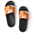 thumbnail image 1 of GZHJMY Stylish Slides for Women Men, Abstract Orange Flower Soft Flexible Slip-on Sandals Slippers, 1 of 7