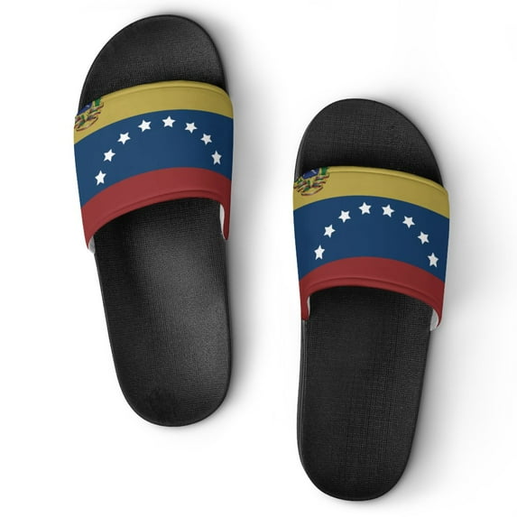 GZHJMY Stylish Slides for Women Men, Bolivarian Republic of Venezuela Flag Soft Flexible Slip-on Sandals Slippers