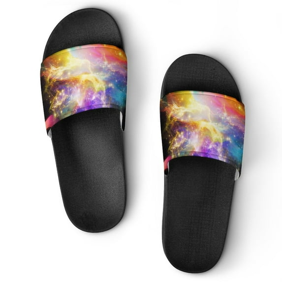 GZHJMY Stylish Slides for Women Men, Girls of Never Series Soft Flexible Slip-on Sandals Slippers