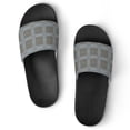thumbnail image 1 of GZHJMY Stylish Slides for Women Men, Grey Plaid Soft Flexible Slip-on Sandals Slippers, 1 of 7