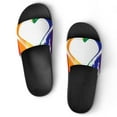 thumbnail image 1 of GZHJMY Stylish Slides for Women Men, Grunge Heart Frame on Rainbow Pride Symbol Soft Flexible Slip-on Sandals Slippers, 1 of 7