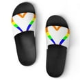 thumbnail image 1 of GZHJMY Stylish Slides for Women Men, Hand Drawing Heart Shape in Rainbow Colours Soft Flexible Slip-on Sandals Slippers, 1 of 7