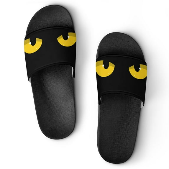 GZHJMY Stylish Slides for Women Men, Monster Eyes Cartoon Soft Flexible Slip-on Sandals Slippers