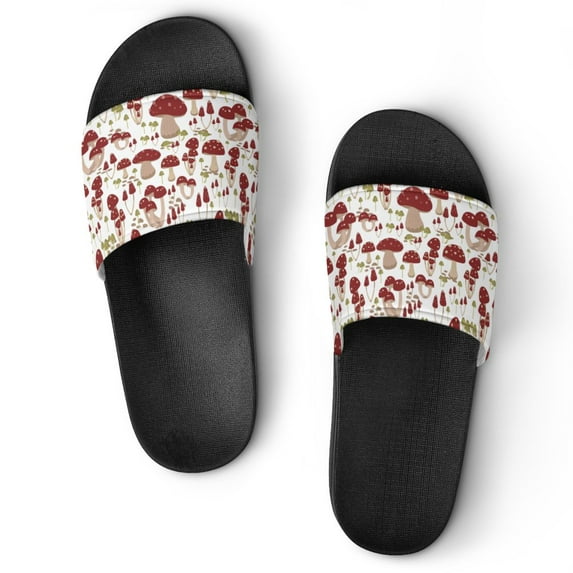 GZHJMY Stylish Slides for Women Men, Mushroom Cute Children Decoration. Soft Flexible Slip-on Sandals Slippers