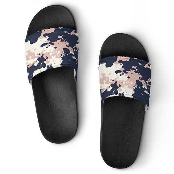 GZHJMY Stylish Slides for Women Men, Seamless Stained Camouflage Pattern Soft Flexible Slip-on Sandals Slippers
