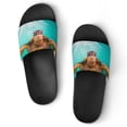 thumbnail image 1 of GZHJMY Stylish Slides for Women Men, Underwater Turtle Soft Flexible Slip-on Sandals Slippers, 1 of 7