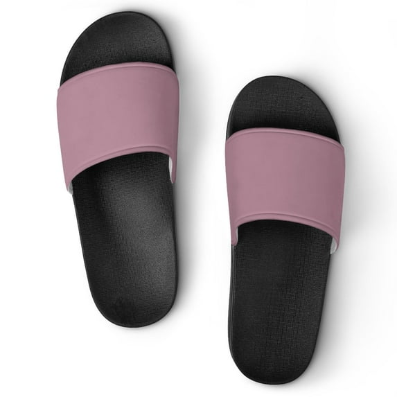 GZHJMY Stylish Slides for Women Men, Violet Solid Color Soft Flexible Slip-on Sandals Slippers