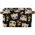 thumbnail image 1 of GZHJMY Sugar Skulls And Flowers Storage Bin Collapsible with Handle, 1PCS Rectangle Waterproof Basket for Storage Cube Closet Organizer for Toy Nursery Book Office Shelf Bathroom, 1 of 7