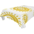 thumbnail image 1 of GZHJMY Summer Sun Pattern Tablecloth Durable Rectangle Tablecloths Waterproof Square Table Cloth Stain Resistant Table Cover for Outdoor Picnic Restaurant Home 60 x 120 Inch Home Decor, 1 of 7