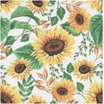 thumbnail image 1 of GZHJMY Summer Sunflowers Satin Napkins 20x20 in,Soft Washable Cloth Dinner Napkins Square Table Napkins Decor for Party Wedding Banquet and Dinner 4PCS Decorative Washcloths, 1 of 7