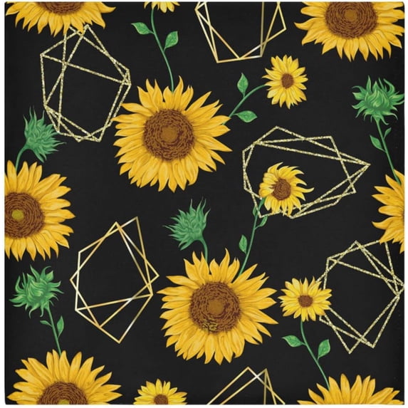 GZHJMY Sunflower Cloth Napkins Set of 6, Reusable Washable Polyester Dinner Napkins for Family, Restaurant, Wedding, Party Decor 20 x 20 Inch