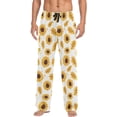 thumbnail image 1 of GZHJMY Sunflower & Daisy Men's Pajama Pants, Soft and Comfortable Lounge Sleep Bottoms with Pockets, Men's Sleepwear with Custom Print, Medium, 1 of 7