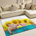 thumbnail image 1 of GZHJMY Sunflower Funny Pig Hanging on Fence Area Rug Living Room Rugs - 5'3" x4 Abstract Large Soft Indoor Washable Rug Low Pile Carpet for Bedroom Dining Room Office Carpet Runner, 1 of 7