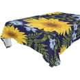 thumbnail image 1 of GZHJMY Sunflower Tablecloth, Rectangle Waterproof Washable Polyester Table Cover for Picnic Dinner Holiday Party Decor, 60 x 120 Inch, 1 of 7