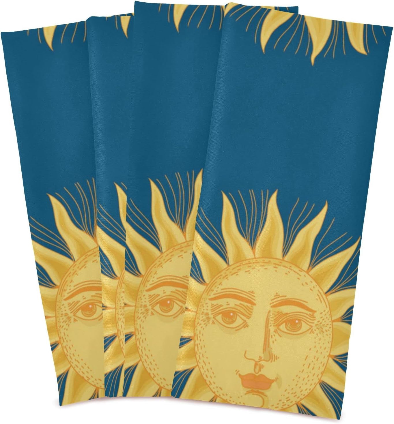 GZHJMY Sunflower Vintage Style Kitchen Towels Set of 4 Dishcloths Hand ...