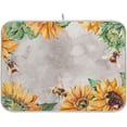 thumbnail image 1 of GZHJMY Sunflowers And Bumblebees Retro Absorbent Dish Drying Mat Microfiber Large Kitchen Countertop Table Protector Multi-Purpose Counter Rack Sink Drainer Pad (16” x 18”), 1 of 6