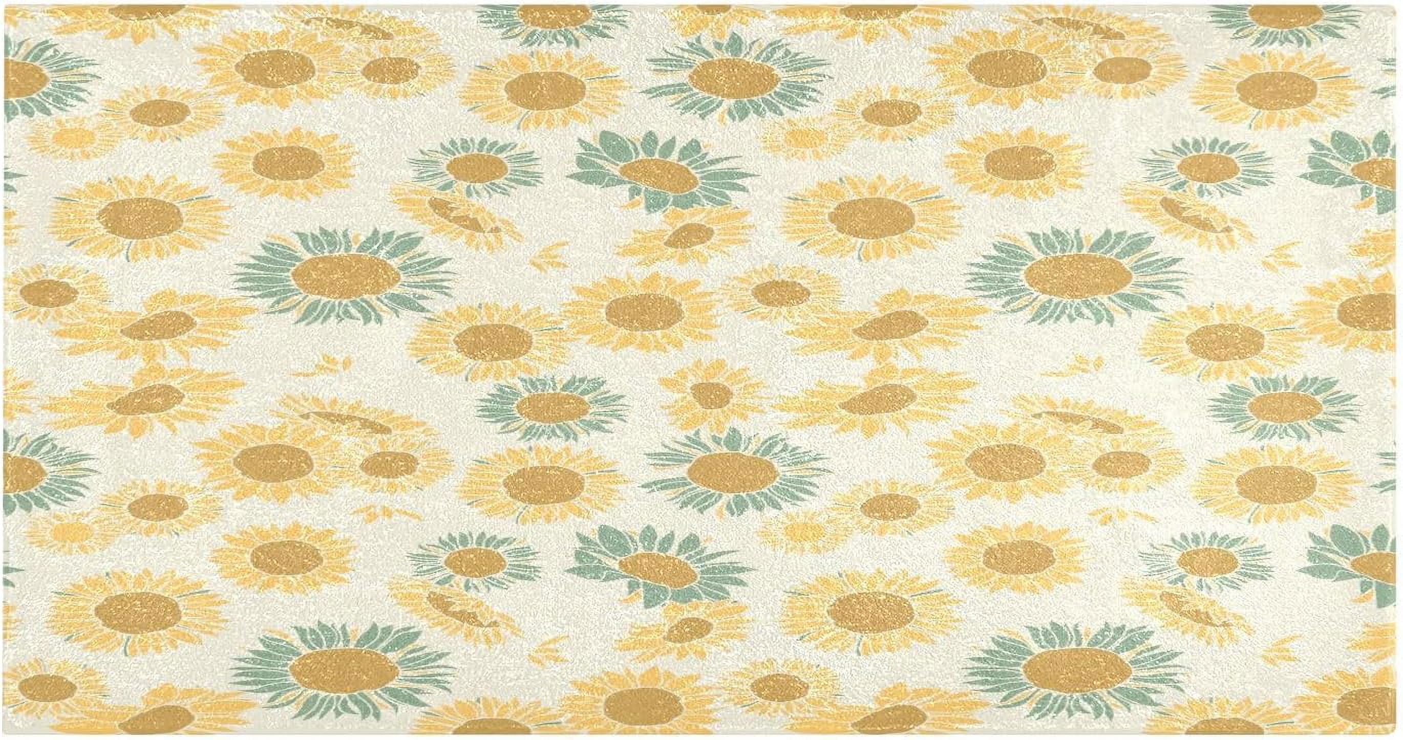 GZHJMY Sunflowers Bathroom Rug Mat,Soft and Absorbent Bath Mats Non ...