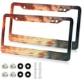 thumbnail image 1 of GZHJMY Sunset Light House License Plate Frames 2 Pack Aluminum License Plate Holder Universal Car License Plate Covers with Screw Caps Decorative, 1 of 6