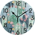 thumbnail image 1 of GZHJMY Sweet Pink Peaches Round Wall Clock, 9.5 Inch Battery Operated Quartz Analog Quiet Desk Clock for Home,Office,School,Kitchen, 1 of 4