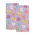 thumbnail image 1 of GZHJMY Sweet heart candy seamless pattern, Bath Shower Towels Set of 2 for Bathroom -Soft Microfiber Hand Towel Absorbent Soft Decorative Face Towel for Kids 30 x 15 inch, 1 of 6