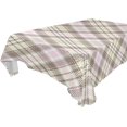 thumbnail image 1 of GZHJMY Table Cloth Indoor & Outdoor Tablecloth Wrinkle Resistant Waterproof Decorative Table Cover for Kitchen, Spring, Holiday, Party (60" x 120", Pale Beige Twill Plaid) Home Decor, 1 of 7