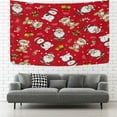 thumbnail image 1 of GZHJMY Tapestry Christmas Santa Cute Bear Bell Tapestry Wall Hanging Decorative Wall&nbsp;Blanket&nbsp;Bedding Tapestry for Bedroom Living Room Dorm 60"x40" Gift Decor, 1 of 7