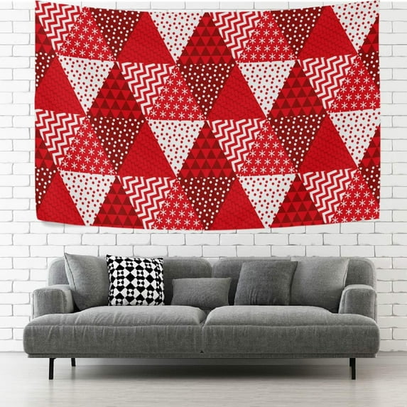GZHJMY Tapestry Winter Christmas Xmas Geometry Tapestry Wall Hanging Decorative Wall Blanket Bedding Tapestry for Bedroom Living Room Dorm 60"x40" Gift Decor