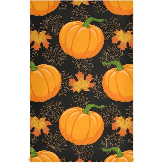 GZHJMY Thanksgiving Autumn Pumpkin Kitchen Towel, Dish Towels Quick Drying Tea Towels Absorbent Hand Towels for Kitchen Sink Dinner Table 28 x 18 Inches, Set of 4