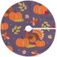 thumbnail image 1 of GZHJMY Thanksgiving Christmas Tree Skirt Thanksgiving Tree Skirt for Holiday Party Home Christmas Day Ornaments 48", 1 of 6