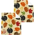 thumbnail image 1 of GZHJMY Thanksgiving Turkey Washcloths 2 Pack, Super Soft Absorbent Cotton Baby Face Towels, Washable Reusable Fingertip Towel for Bath Gym Hotel Spa, 12 x 12 Inch, 1 of 7